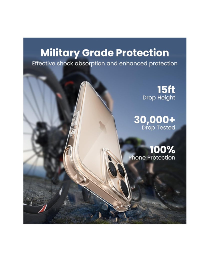 iphone 16 Pro Max Case Clear [Not-Yellowing] [16 ft Military-Grade Drop Protection] Shockproof Protective Phone Bumper iPhone 2024 - Image 2