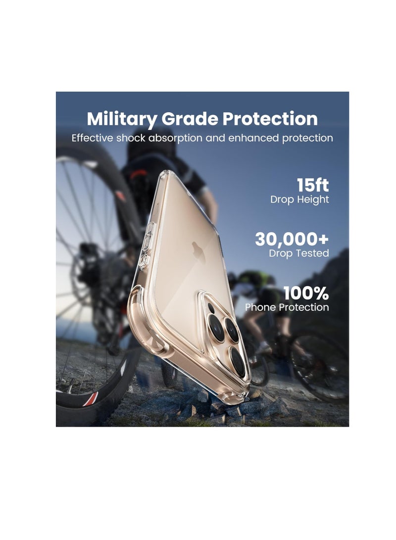iphone 16 Pro Max Case Clear [Not-Yellowing] [16 ft Military-Grade Drop Protection] Shockproof Protective Phone Bumper iPhone 2024 - Image 4