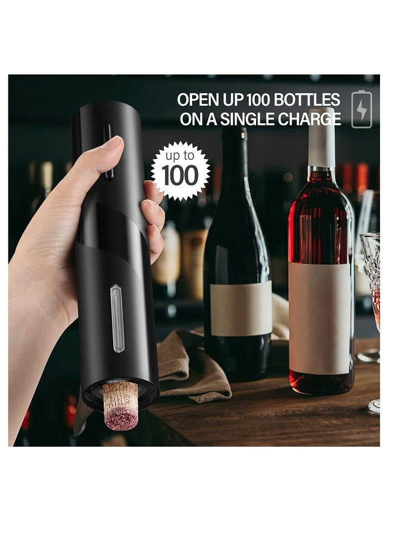 KASTWAVE 4-in-1 Electric Bottle Opener Kit Rechargeable Automatic Corkscrew Set with Foil Cutter, Vacuum Stopper, Pourer for Kitchen, Home, Restaurant, Gift for Him  - Image 5