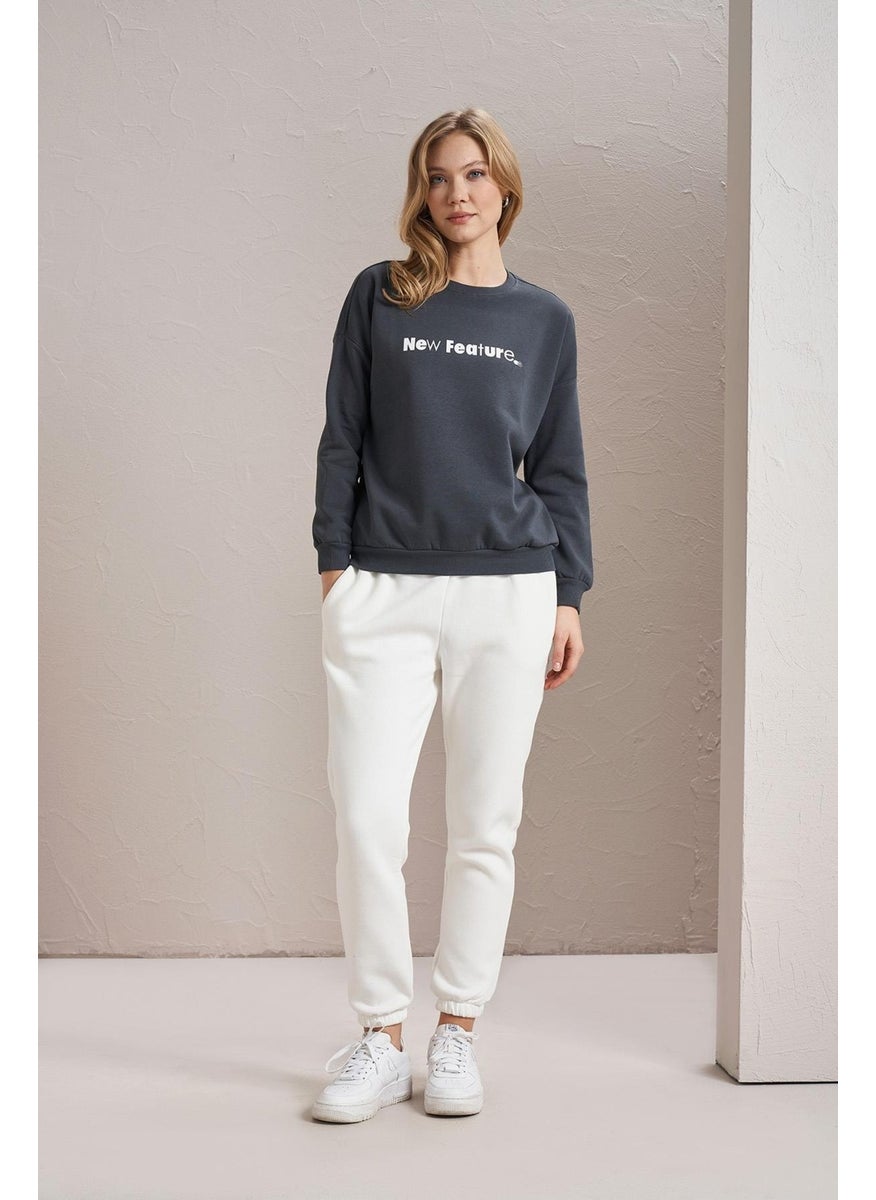 Tena - Women's Smoke New Feature Printed Three Thread Basic Sweatshirt - Image 1