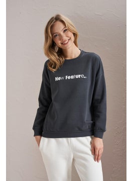 Tena Women's Smoke New Feature Printed Three Thread Basic Sweatshirt  - Image 2