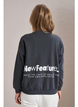 Tena Women's Smoke New Feature Printed Three Thread Basic Sweatshirt  - Image 5