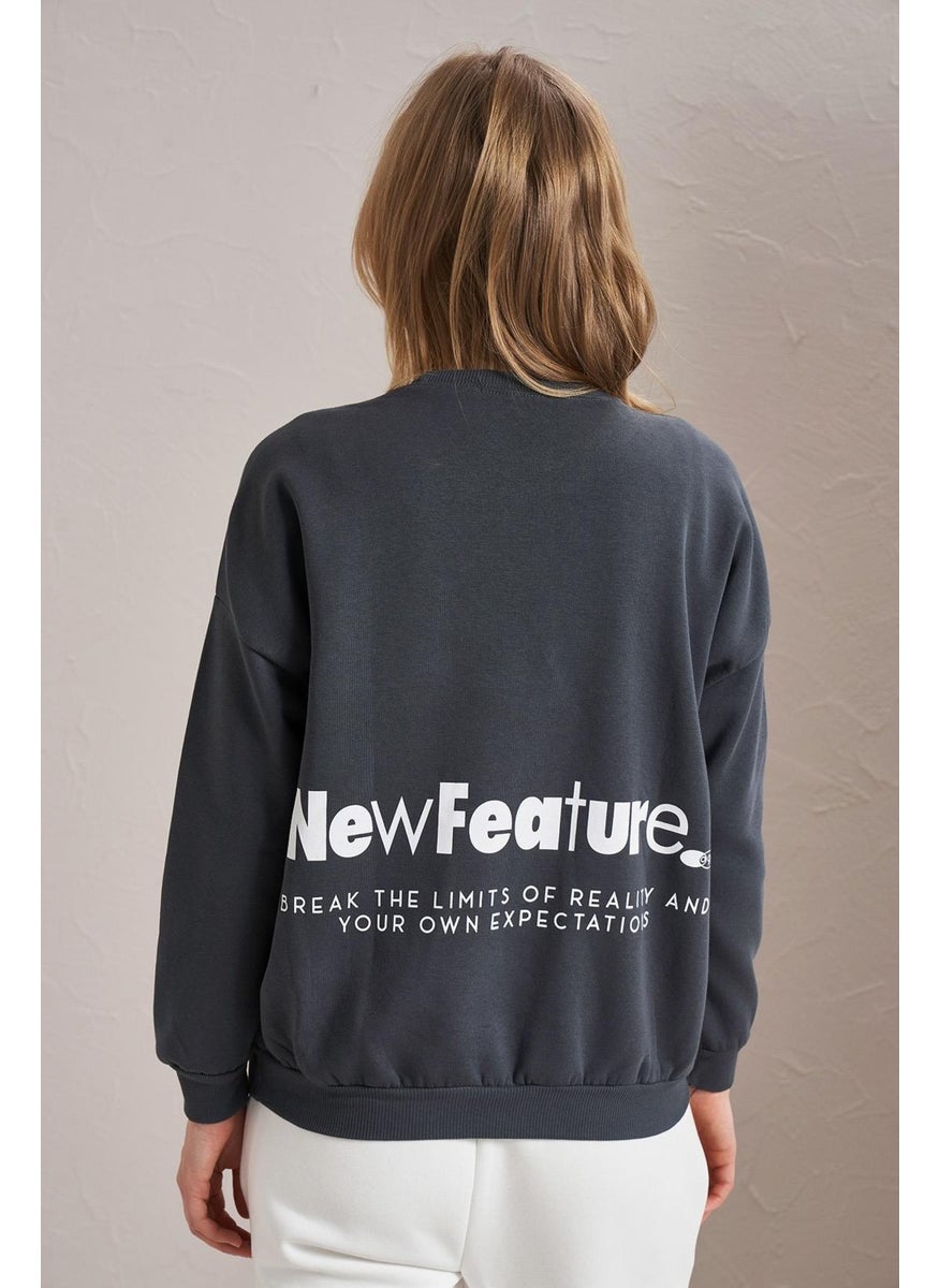 Tena - Women's Smoke New Feature Printed Three Thread Basic Sweatshirt - Image 1