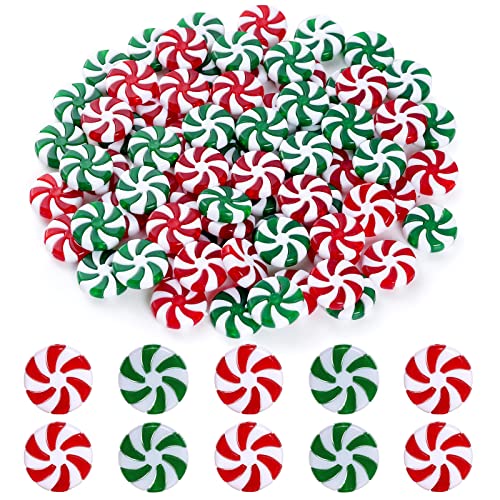 obmwang 80Pcs Christmas Candy Cane Ornaments Red and White Candy Decorations Christmas Tree Hanging Peppermint Ornaments for Holiday Party Decoration DIY Crafts 25cm - Image 1