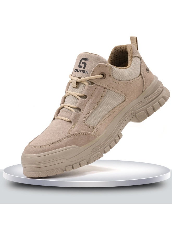 GUYISA Men's  FashionSafety Shoes Durability Lightweight Steel Toe Anti-Puncture Breathable & Stylish Work Shoes - Image 1