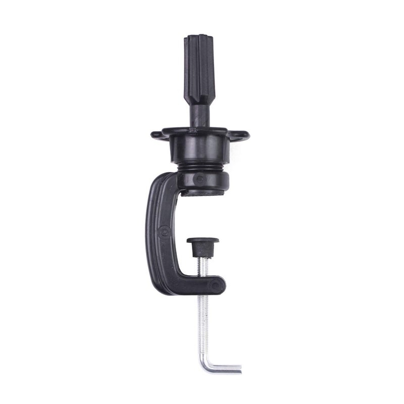 EERYA Wig Mannequin Head Stand Cosmetology Manikin Head Standard Holding Holder Clamp Stands Black 1Pc Desktop Head Stand