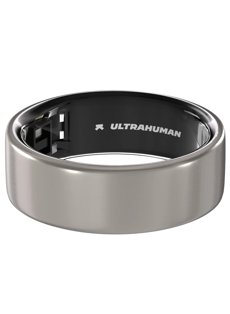 ULTRAHUMAN Ring AIR - Advanced sleep-tracking wearable, HRV & Temperature Monitoring,Track workout, movement & recovery, Water resistant, 6 Days Battery Life with Lifetime Free Subscription (Size 11) - Raw Titanium