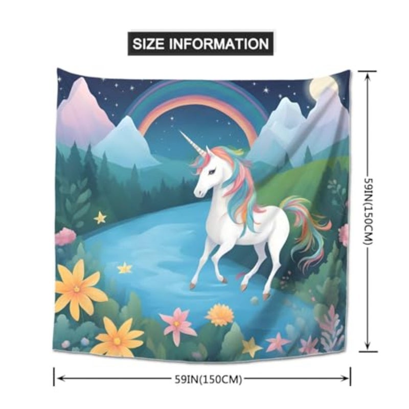running unicorns Print decorative tapestry, suitable for wall decoration in living rooms and bedrooms - Image 3