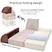 BanaSuper 5Piece Climbing Toys for Toddlers Kids Foam Blocks Playset with Cylinder Foldable Design Toddler Indoor Soft Play Gym Activity Play Set for Crawling and Active PlayBlue Grey - Image 4