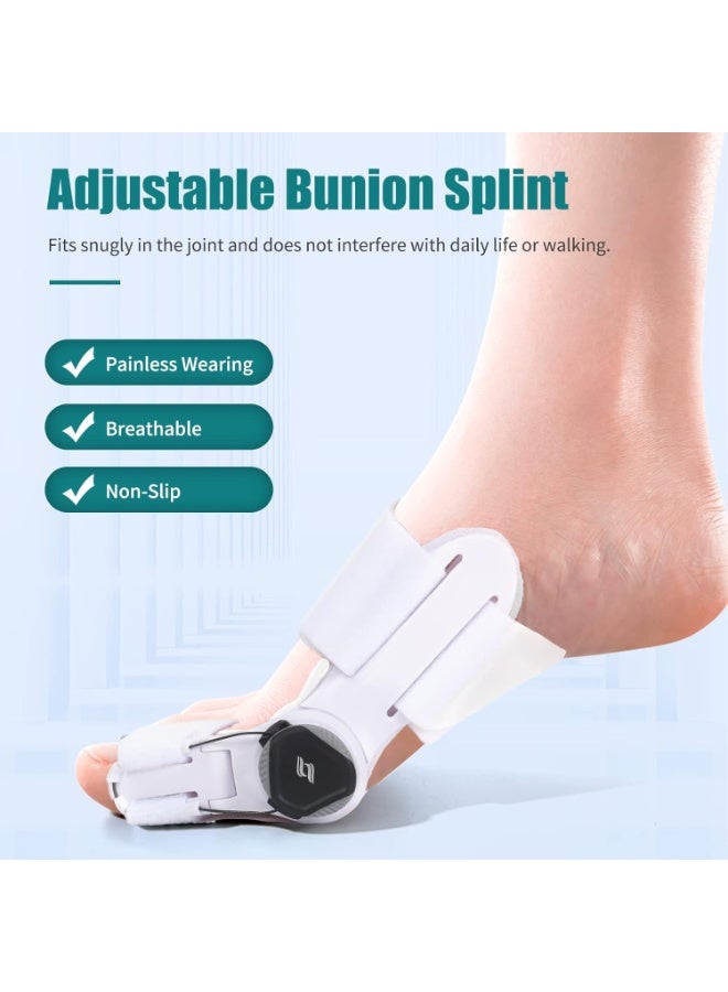 Corrector for Women and Men  Big Toe Straightener with Knob Correction for Bunion Pain Relief Adjustable Orthopedic Bunion Splint Brace with Toe Separators Hammer Toe Corrector (2 Pcs) - Image 3