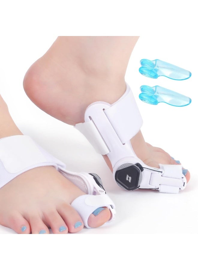 Corrector for Women and Men  Big Toe Straightener with Knob Correction for Bunion Pain Relief Adjustable Orthopedic Bunion Splint Brace with Toe Separators Hammer Toe Corrector (2 Pcs) - Image 1