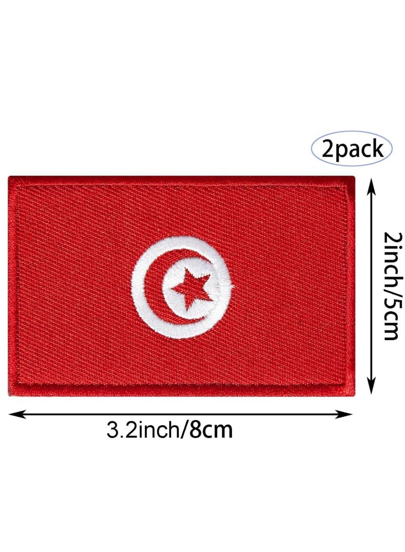 Generic Pack of 2pcs Embroidered Flag Patches - Perfect for Jackets - Backpackers - Travelers - Uniforms - Jeans and Hats - Tactical Embroidered Patches  - Image 2