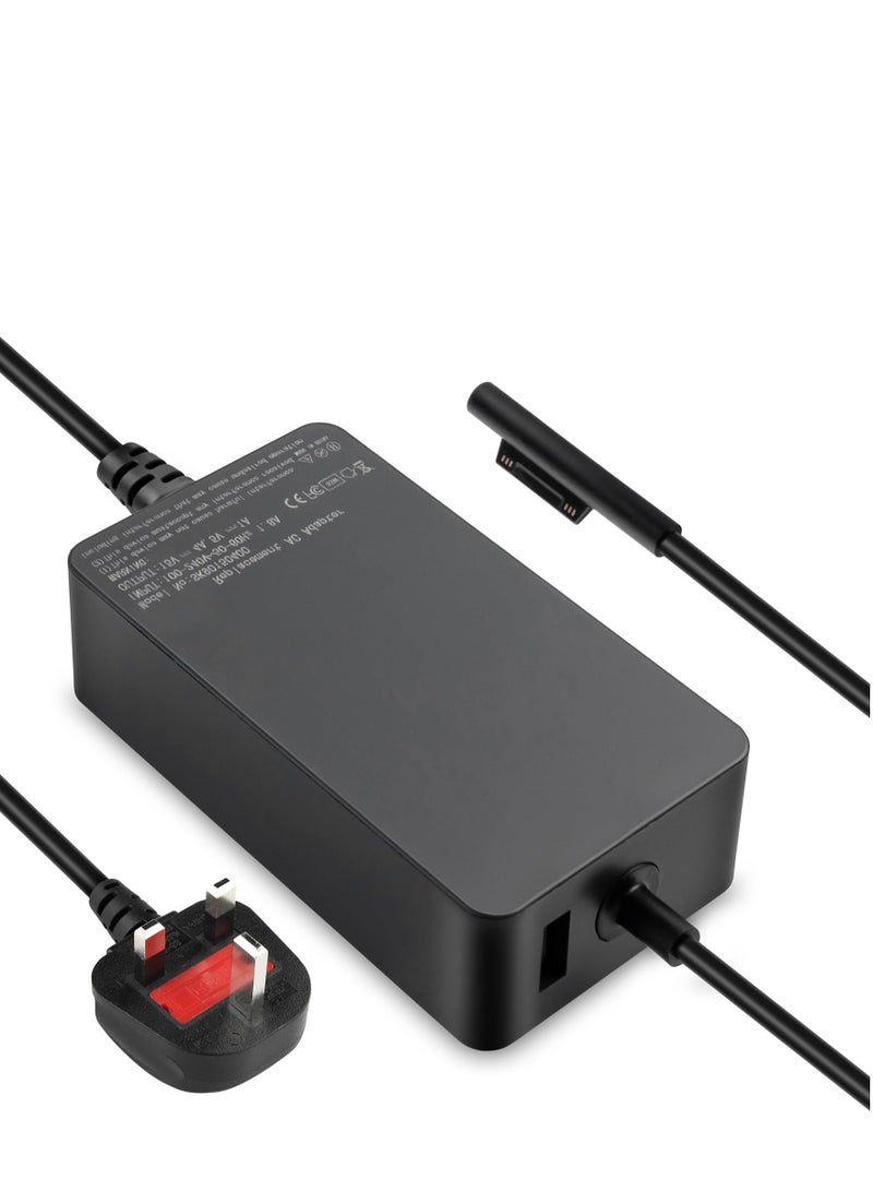 Replacement 65W Surface Pro Charger for Surface Pro 9 8 7+ 7 6 5 4 3 X 1796 1769 1800 Laptop Power Adapter Supply