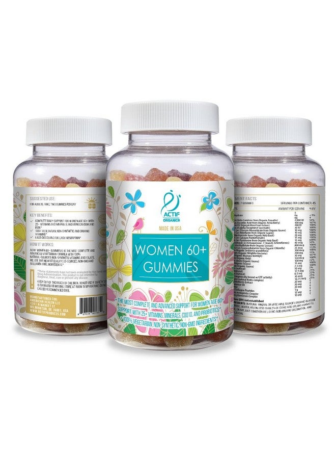 ACTIF Women Age 60+ Gummies with 25+ Advanced Factors, CoQ10, and Probiotics - Non GMO, Made in USA, 90 Count - Image 4