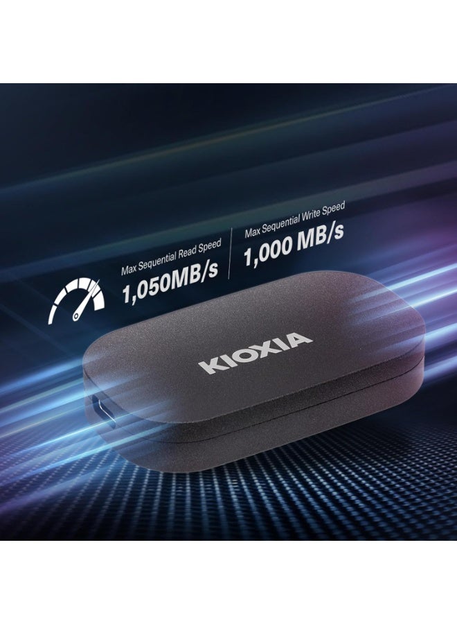 KIOXIA Exceria Plus G2 Portable SSD - 1TB External Drive, USB 3.2 Gen 2, up to 1050MB/s Read & 1000MB/s Write - Compatible with Windows, macOS, iOS, Android, PS5, Xbox Series X/S 1 TB - Image 3
