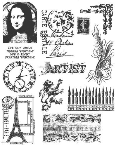 Stampers Anonymous Tim Holtz Cling Stamps 7"X8.5"-Mini Classics - Image 1