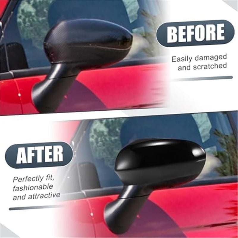 QASULER Car Rear View Left Side Mirror Cover Cap - Image 2