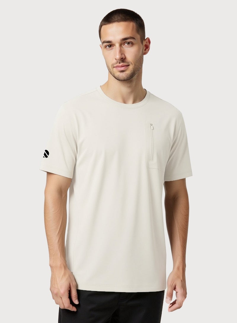 QUASER Mens T-Shirt O-Neck Sports Short Sleeves,Everyday Tee For Men,Comfortable Soft Men's T-shirt - Image 2