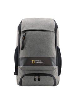 NATIONAL GEOGRAPHIC National Geographic Shadow RPET Backpack Grey, Durable Water Resistant Multi Compartments, Belt Loop, RFID Pocket, Ample Storage Padded Computer Bag For Travel Business Office Men Women School  - Image 1