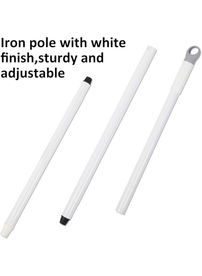 عربست فرشاة فرك الأرضيات بمقبض طويل، 2 في 1 كشط وفرشاة، شعيرات صلبة لتنظيف الحمام والفناء والمرآب والمطبخ والسطح والبلاط - Image 5