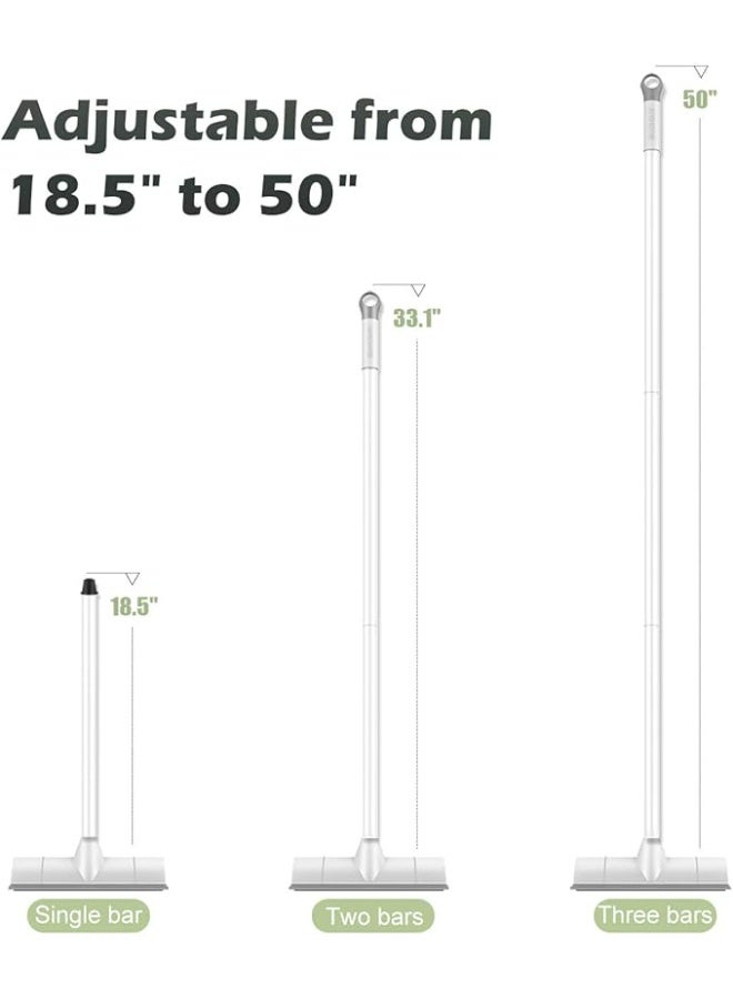 عربست فرشاة فرك الأرضيات بمقبض طويل، 2 في 1 كشط وفرشاة، شعيرات صلبة لتنظيف الحمام والفناء والمرآب والمطبخ والسطح والبلاط - Image 4