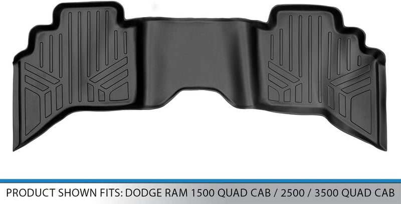 MAX LINER 2nd Row Floor Mats Black for 2002-2008 Dodge Ram 1500 Quad Cab / 2003-2009 2500/3500 Quad Cab - Image 3