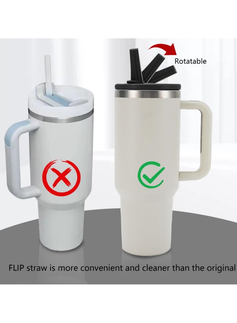 40 oz Tumbler Flip Straw Lid Replacement fit for Stanley Cup 40 oz,Reusable Tumbler Cover for Stanley Cup Proof Splash Resistant Tumbler Lids  - Image 5