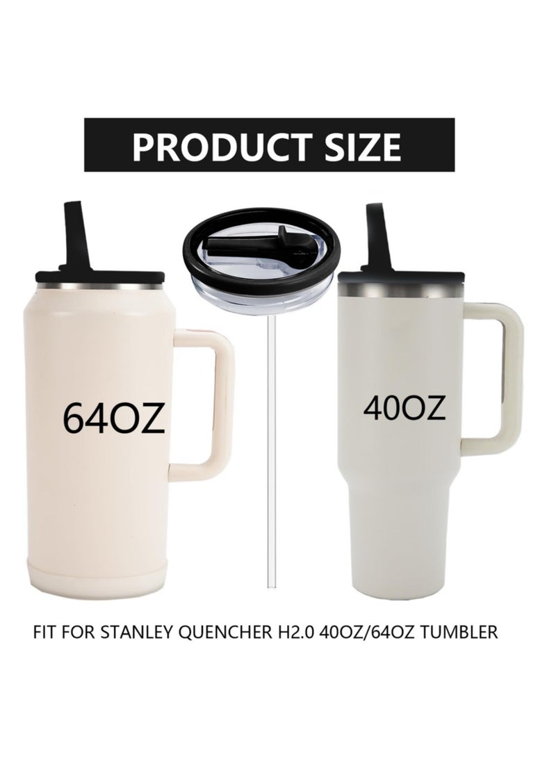 40 oz Tumbler Flip Straw Lid Replacement fit for Stanley Cup 40 oz,Reusable Tumbler Cover for Stanley Cup Proof Splash Resistant Tumbler Lids  - Image 2