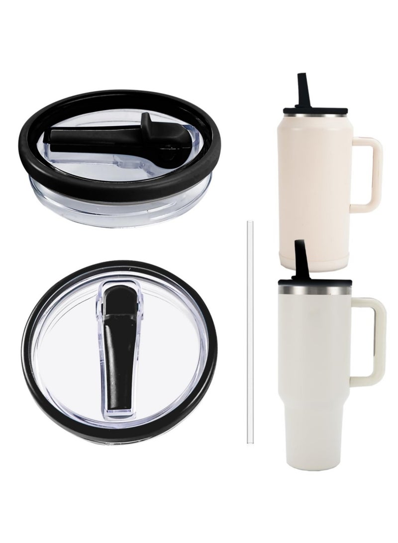 40 oz Tumbler Flip Straw Lid Replacement fit for Stanley Cup 40 oz,Reusable Tumbler Cover for Stanley Cup Proof Splash Resistant Tumbler Lids  - Image 1