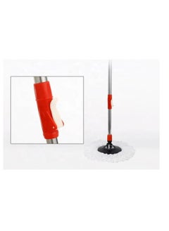 DIGI CORE Microfiber Spin Mop & Bucket Floor Cleaning Mop 360° Floor Mop Spin Mop Stainless Steel With Cleaning Bucket Red/Black  - Image 4