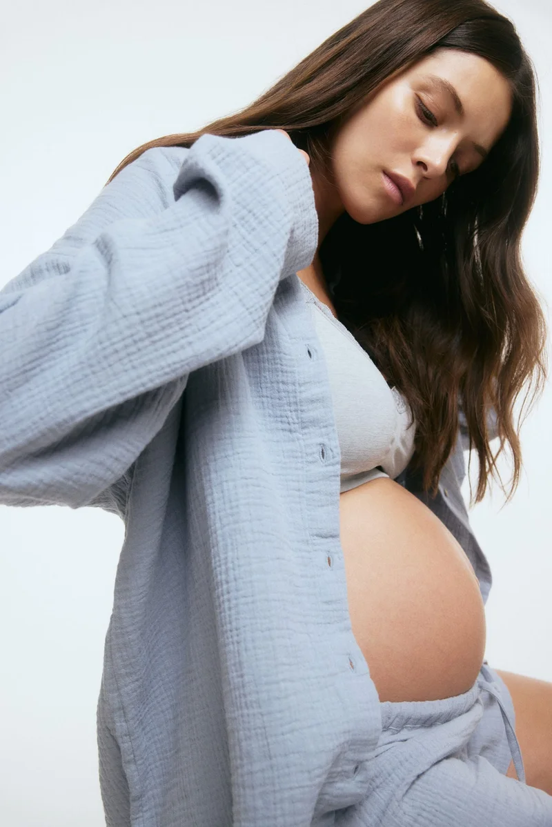 اتش اند ام بيجاما موسلين بقصّة ماما لفترة الحمل وما بعدها