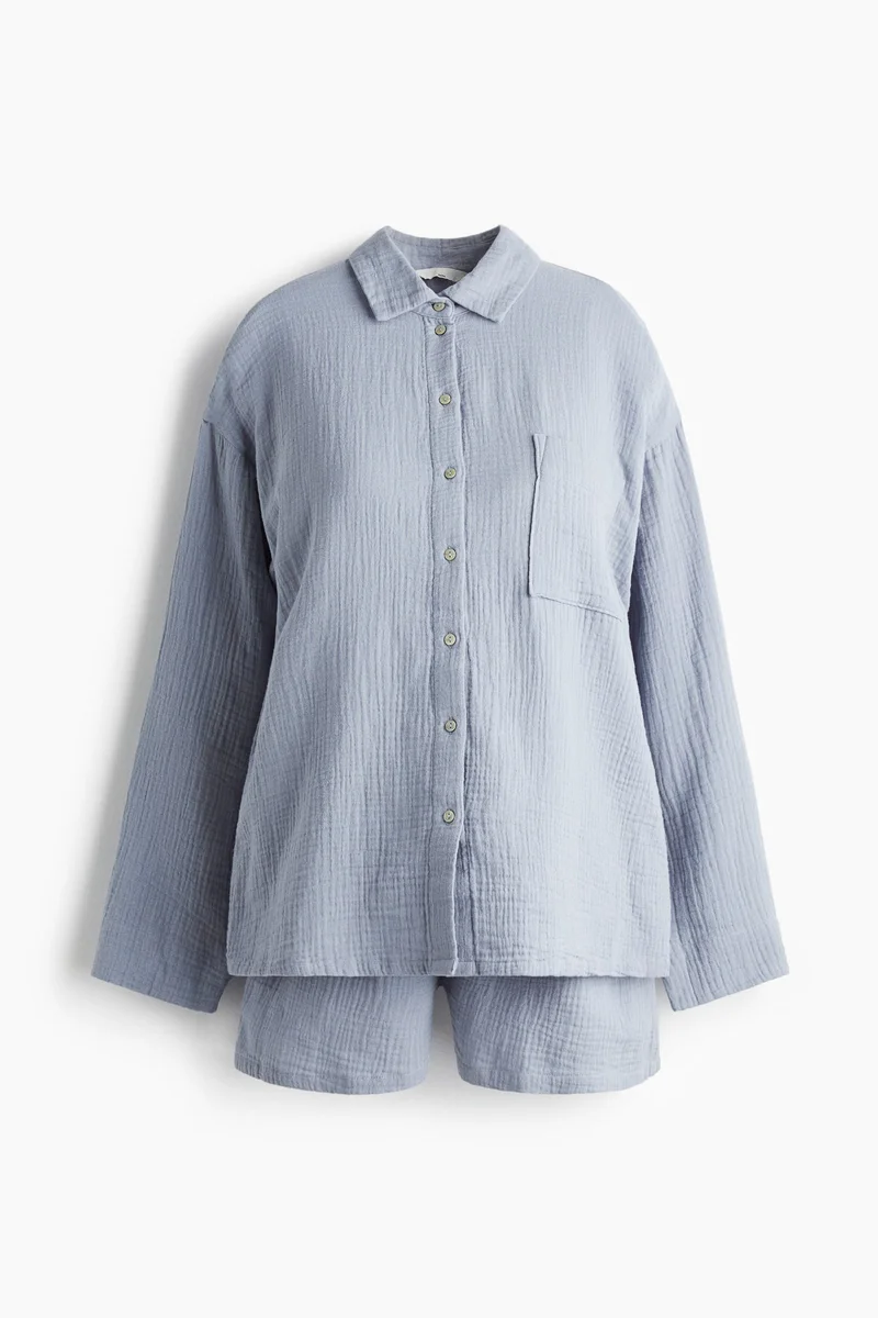 اتش اند ام بيجاما موسلين بقصّة ماما لفترة الحمل وما بعدها