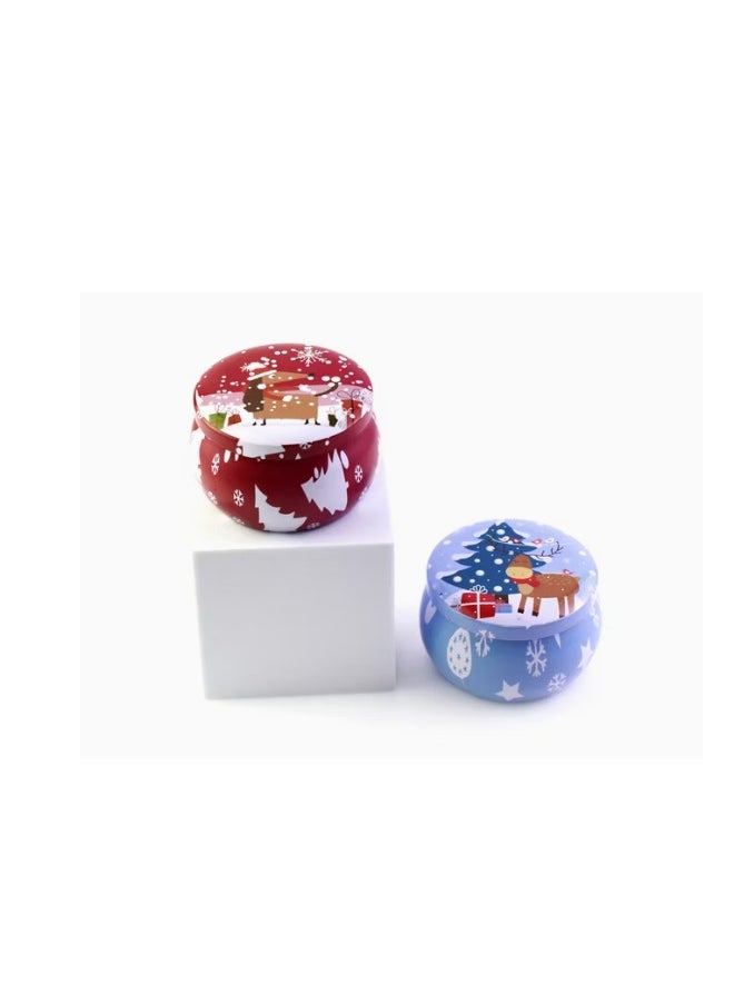 Generic Christmas Scented Aroma Candle in Tin Can 02 pieces (random shapes)  - Image 3