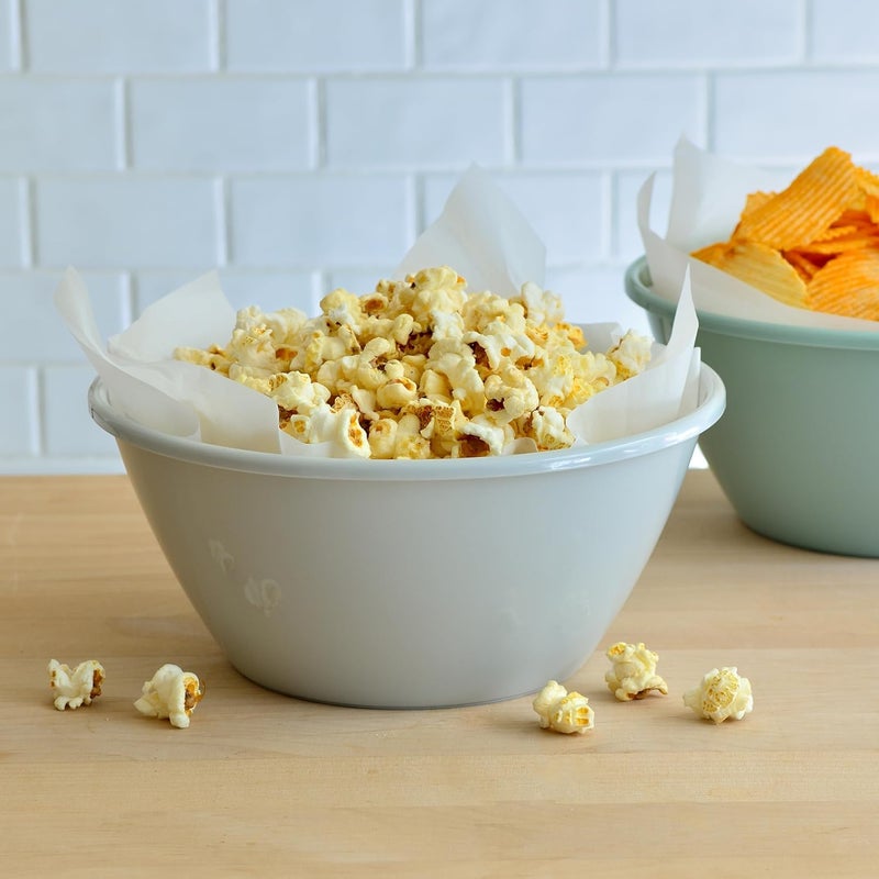 Youngever 9 inch 80 Ounce Plastic Mixing and Serving Bowls Popcorn Bowls Salad Bowls Chip and Dip Serving Bowls Set of 9 Urban Color - Image 3