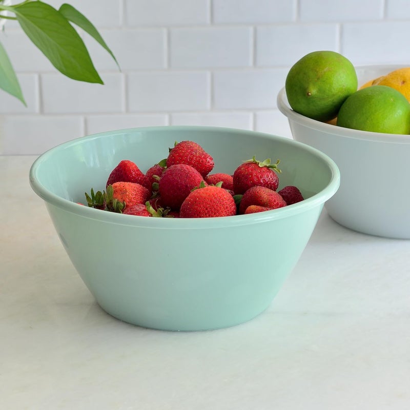 Youngever 9 inch 80 Ounce Plastic Mixing and Serving Bowls Popcorn Bowls Salad Bowls Chip and Dip Serving Bowls Set of 9 Urban Color - Image 4