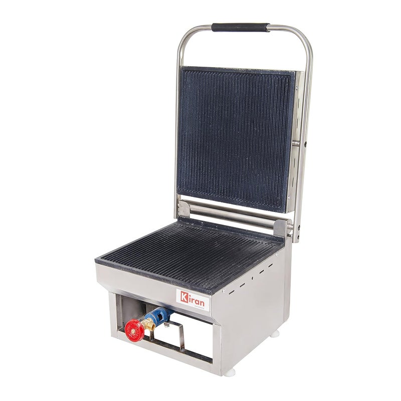 KIRAN ENTERPRISES Kiran Enterprise Gas Sandwich Griller 4 Slice Gas Commercial Sandwich Maker Grill White  - Image 1