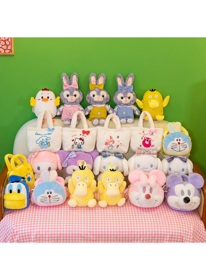 Cartoon Kids Mini Backpack Girls Single Shoulder Crossbody Bag Doll Handbag Makeup Bag Japanese Style Coin Purse Children's Toy-Color:Pink 4  - Image 2