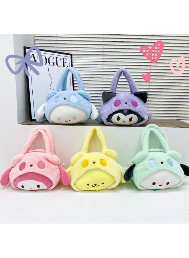 Cartoon Kids Mini Backpack Girls Single Shoulder Crossbody Bag Doll Handbag Makeup Bag Japanese Style Coin Purse Children's Toy-Color:Pink 4  - Image 5