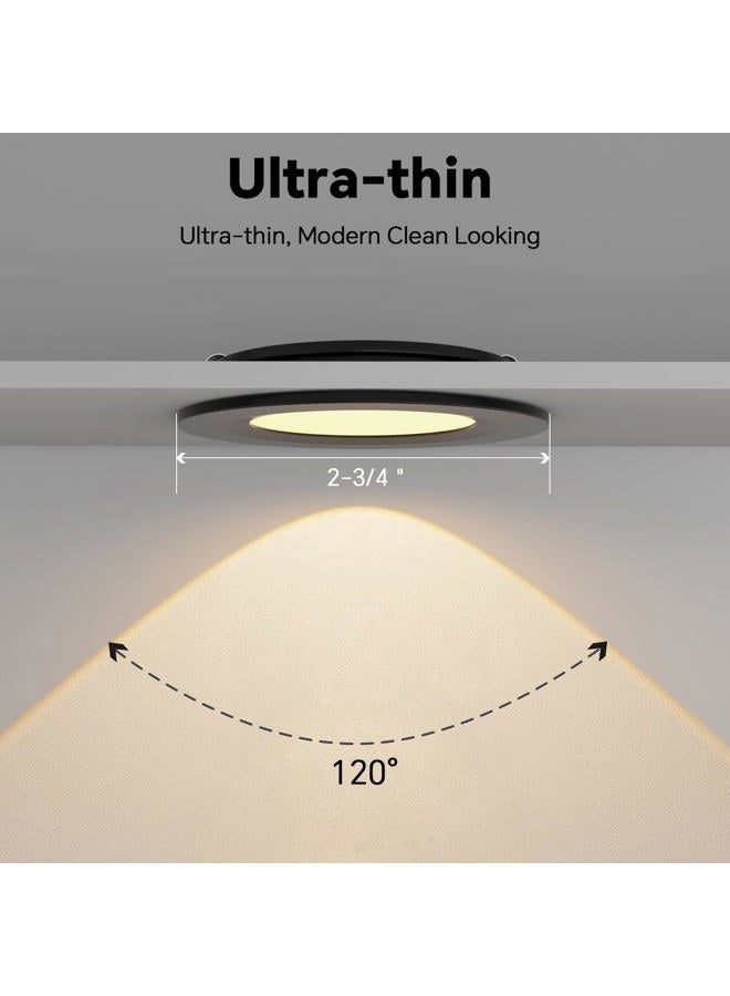 acegoo RV 2.75" Recessed LED Ceiling Light 12V Ultra-Thin Puck light, Dimmable RV Lights Interior for Camper Van Truck Motorhome Boat Sailboat Roof Under Cabinet Lighting, 6 Pack (Black,Warm White) - Image 5