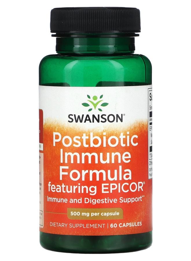 Postbiotic Immune Formula Featuring Epicor 500 mg 60 Capsules
