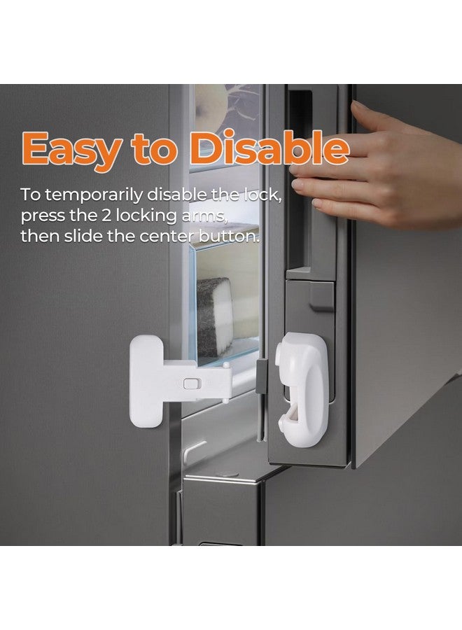YCTMALL Refrigerator Fridge Door Lock for Kids Child Safety Locks for Doors Freezer Door Lock Easy to Install Keep Door Closed Child Proof Refrigerator，Freezer Door Lock 1 pack, White - Image 4