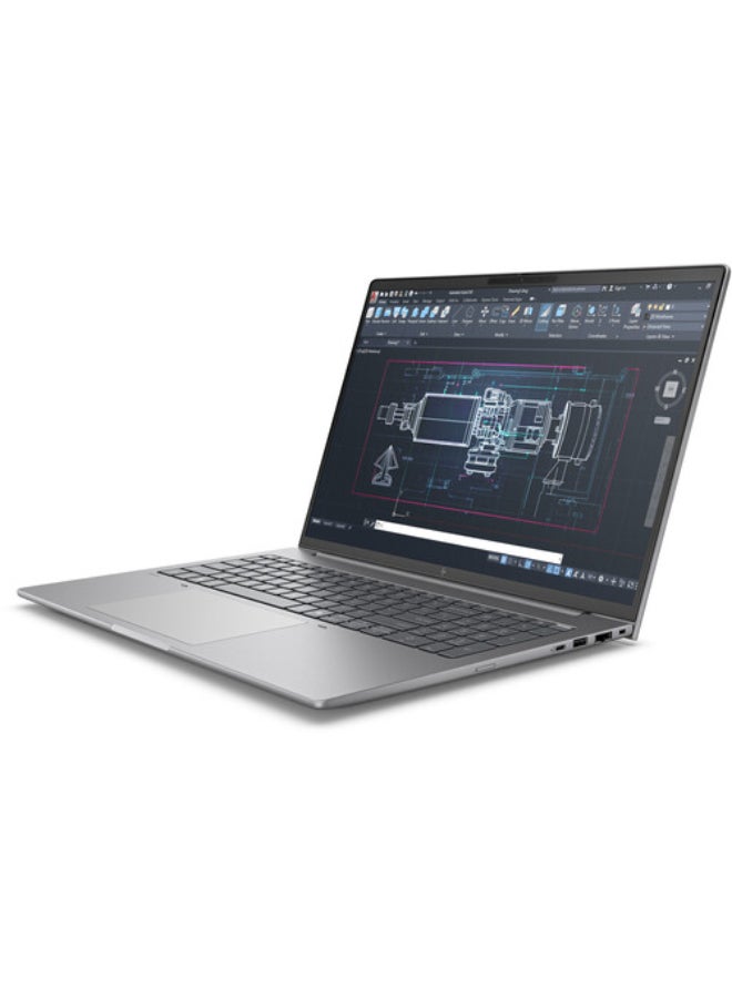 HP ZBook 8 G1i 16 Mobile Workstation With 16 Inch WQXGA (2560x1400) Display, Intel Ultra 7 265H vPro Processor/ 64GB RAM DDR5/ 2TB SSD/ Intel Arc 140T GPU With 4GB Nvidia GeForce 500 ADA Graphics/Windows 11 Pro/ English Gray - Image 3