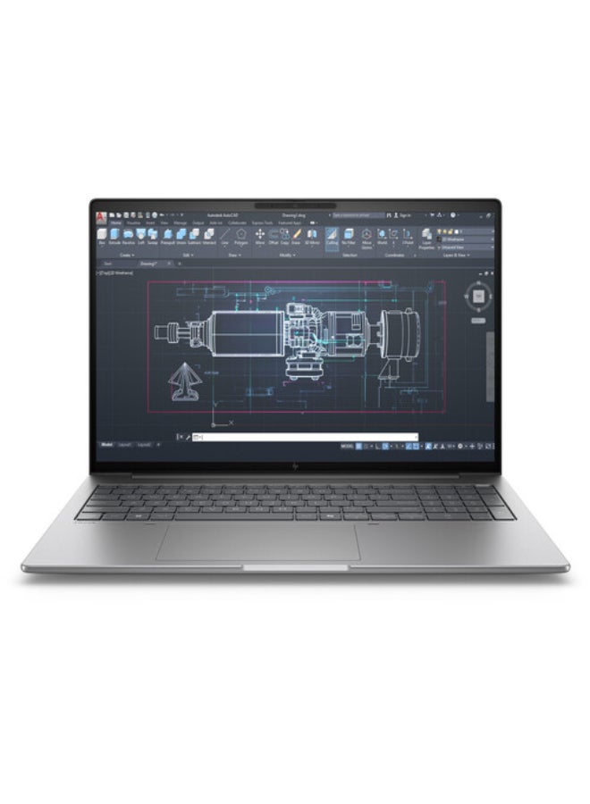 HP ZBook 8 G1i 16 Mobile Workstation With 16 Inch WQXGA (2560x1400) Display, Intel Ultra 7 265H vPro Processor/ 64GB RAM DDR5/ 2TB SSD/ Intel Arc 140T GPU With 4GB Nvidia GeForce 500 ADA Graphics/Windows 11 Pro/ English Gray - Image 1