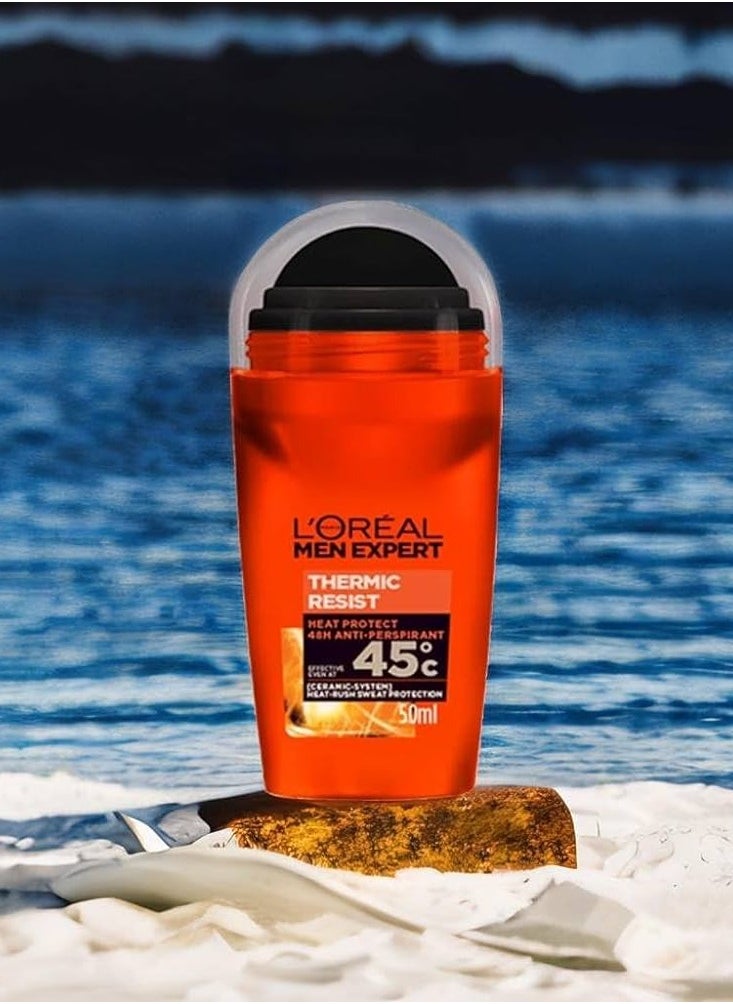 L'OREAL PARIS - Loreal Paris Antiperspirant Men Expert Thermic Resist Roll On  50ml - Image 1