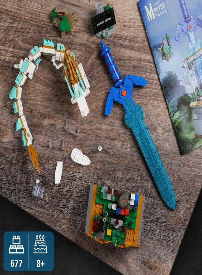 Sillbird BOTW Glowing Master Sword Building Blocks Set, TOTK Decorations with Dragon for Link Fans, Birthday Toys Gifts for Kids Boys Girls Ages 8-12 Year Old (677pcs) - Image 5