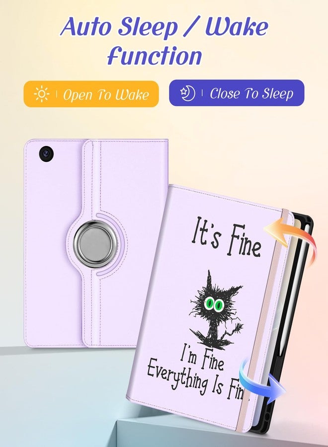 Kidcube for Samsung Galaxy Tab A9 Plus Case 11 Inch - for Women Girls Kid Cute Rotating Stand Folio Cover with Pencil Holder & Card Slot Girly Kawaii Cat Unique Design for Samsung A9 Plus Tablet Cases - Image 4