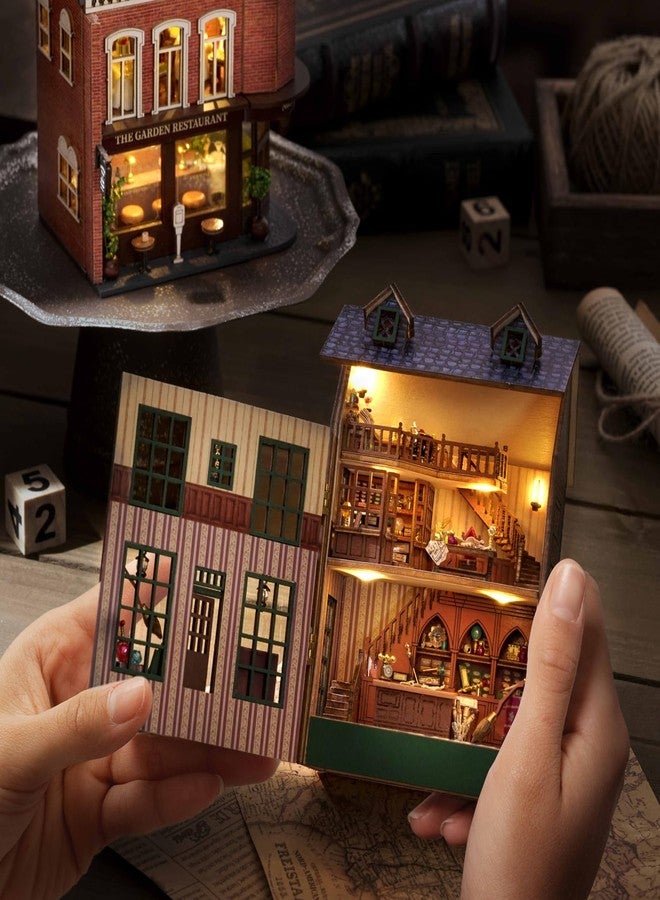 CUTEROOM DIY Miniature House Kit, Wooden Dollhouse Kit Mini House Making Kit with Furnitures, DIY Dollhouse Kit Birthday Gift (Magic Store) - Image 4
