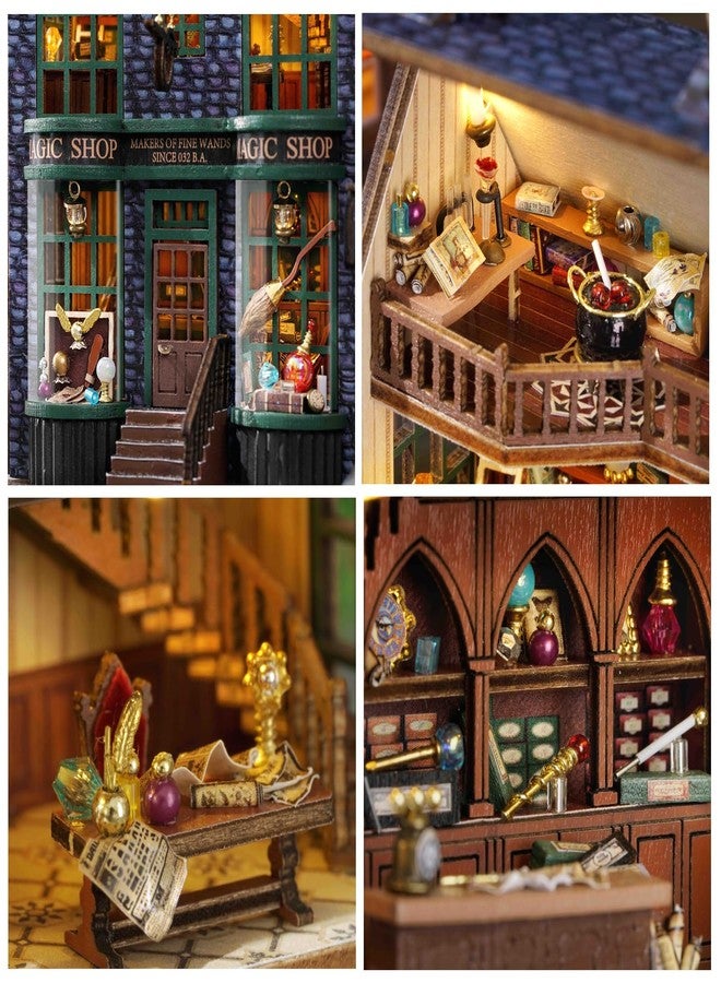 CUTEROOM DIY Miniature House Kit, Wooden Dollhouse Kit Mini House Making Kit with Furnitures, DIY Dollhouse Kit Birthday Gift (Magic Store) - Image 5