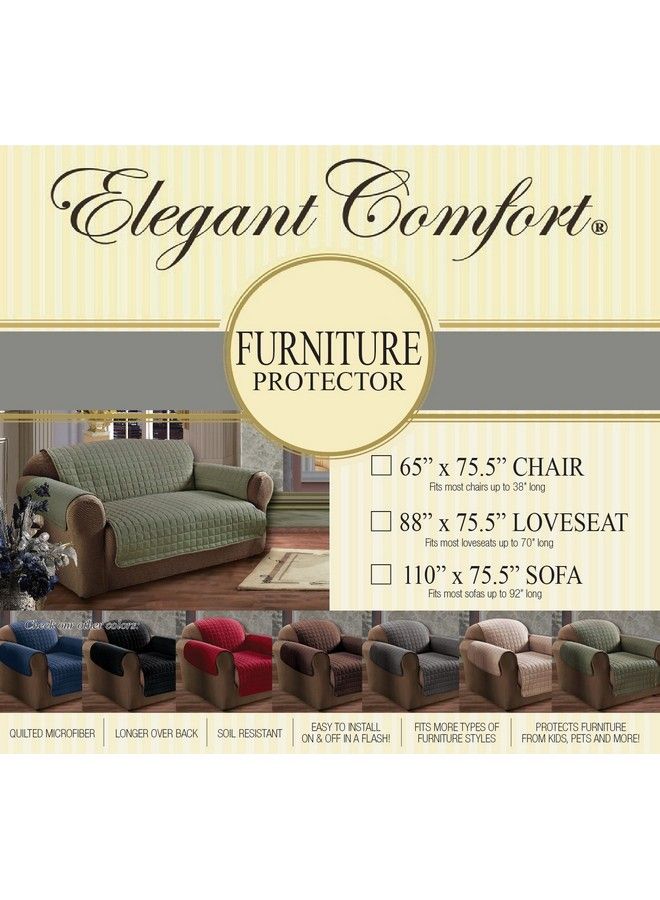 Elegant Comfort Quilted Furniture Protector For Pet Dog Children Kids Special Treatment Microfiber As Soft As Egyptian Cotton Red Love Seat  - Image 4