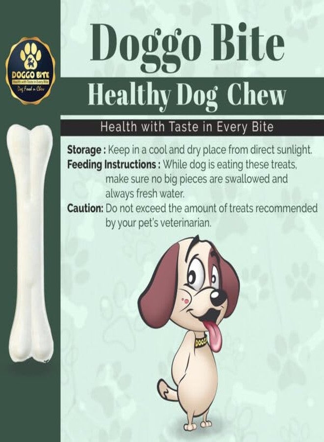 DOGGO BITE Rawhide Bones Dog Bone Highly Digestible|100% Edible High Protein| Long-Lasting Dog Chew Enriched with Calcium, Healthy Bone Treats-6 Inches| 1 Bone (for Small-Medium and Large Size Dogs) - Image 3